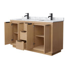 Maroni 60" Free Standing Double Basin Vanity Set with Cabinet and Marble Vanity Top - image 4