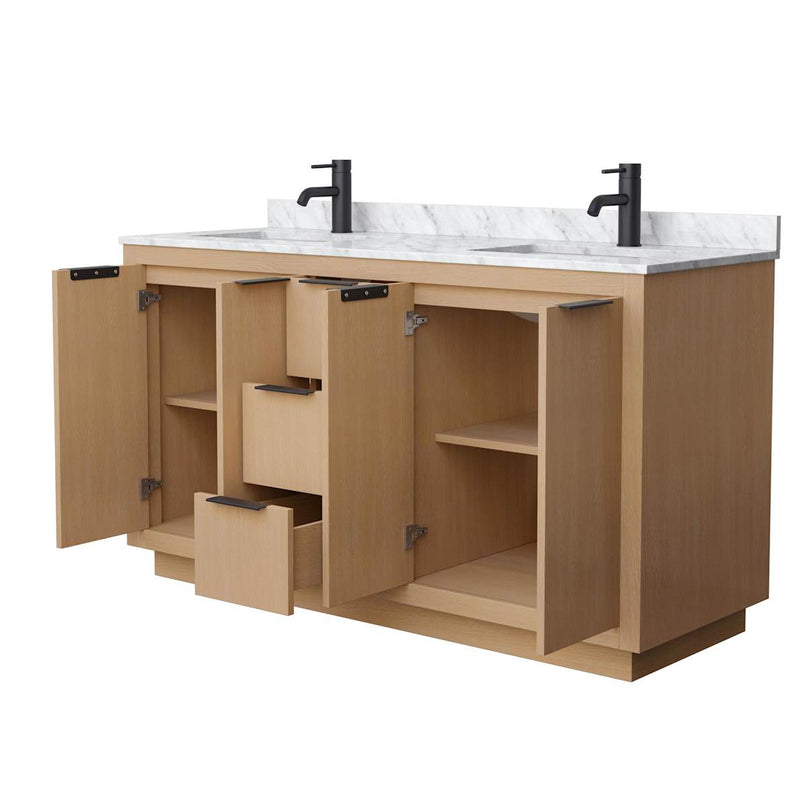 Maroni 60" Free Standing Double Basin Vanity Set with Cabinet and Marble Vanity Top - image 4