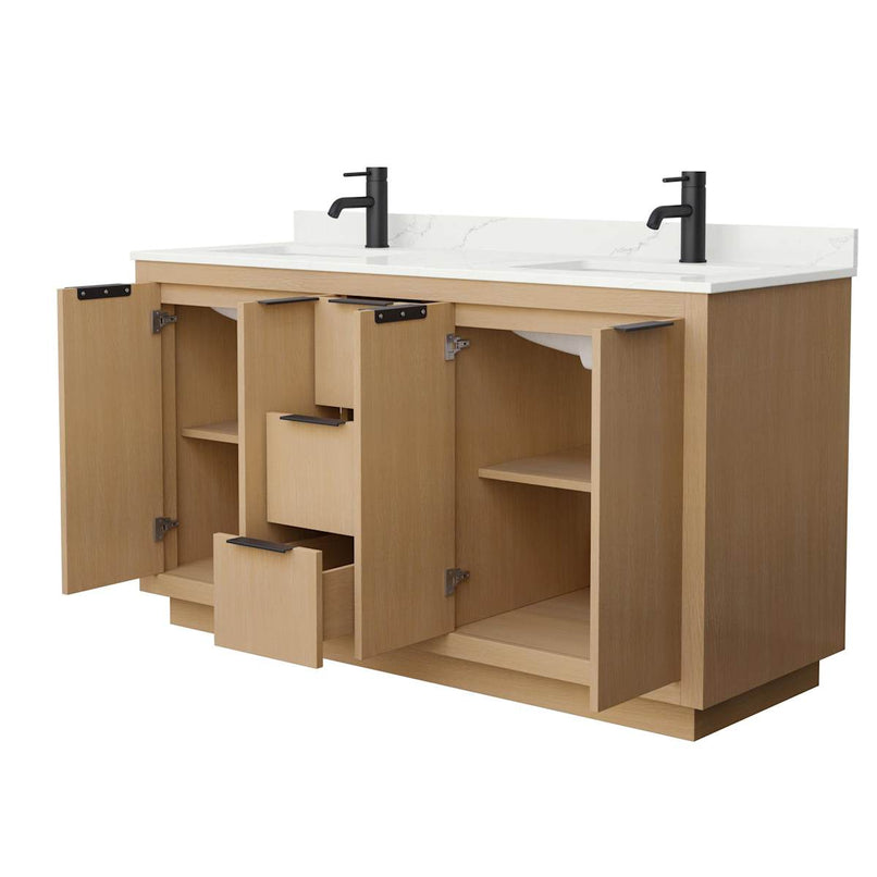 Maroni 60" Free Standing Double Basin Vanity Set with Cabinet and Quartz Vanity Top - image 6
