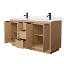 Maroni 60" Free Standing Double Basin Vanity Set with Cabinet and Cultured Marble Vanity Top - image 5