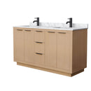 Maroni 60" Free Standing Double Basin Vanity Set with Cabinet and Marble Vanity Top - image 1