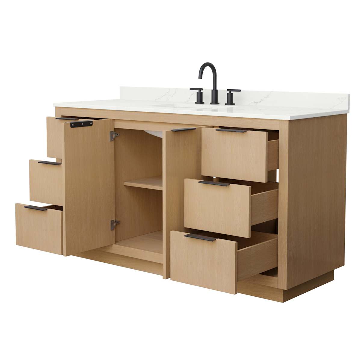 Maroni 60" Free Standing Single Basin Vanity Set with Cabinet and Quartz Vanity Top - image 6