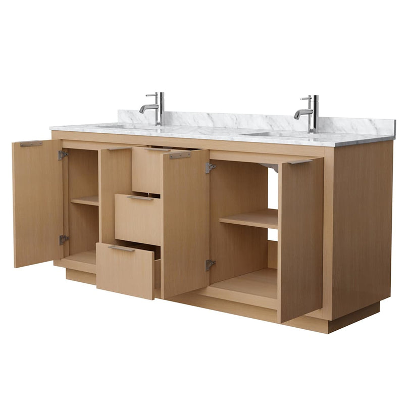 Maroni 72" Free Standing Double Basin Vanity Set with Cabinet and Marble Vanity Top - image 2