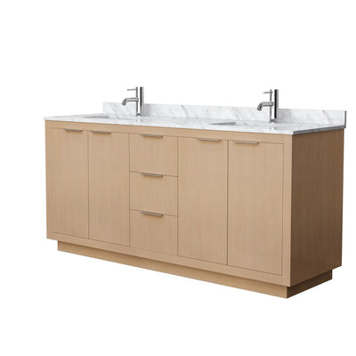 Maroni 72" Free Standing Double Basin Vanity Set with Cabinet and Marble Vanity Top - image 1