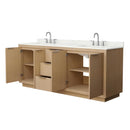 Maroni 80" Free Standing Double Basin Vanity Set with Cabinet and Quartz Vanity Top - image 2
