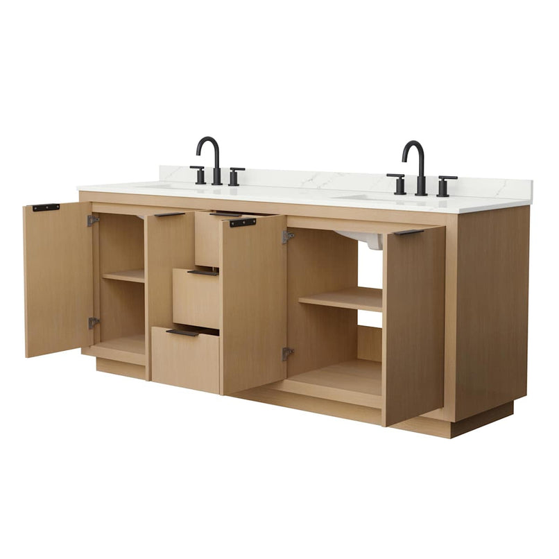 Maroni 80" Free Standing Double Basin Vanity Set with Cabinet and Quartz Vanity Top - image 6