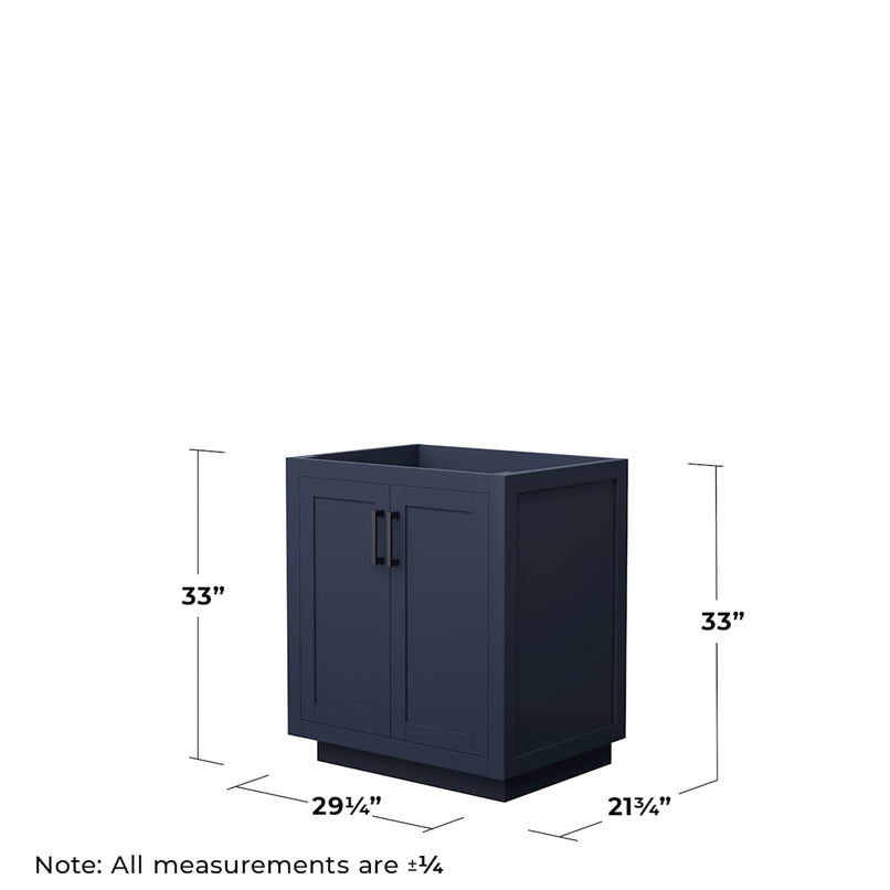 Miranda 30" Single Free Standing Vanity Cabinet Only - Less Vanity Top - image 3