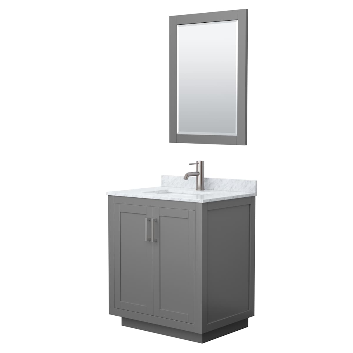 Miranda 30" Free Standing Single Basin Vanity Set with Cabinet, Marble Vanity Top, and Framed Mirror - image 15