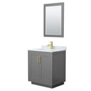 Miranda 30" Free Standing Single Basin Vanity Set with Cabinet, Marble Vanity Top, and Framed Mirror - image 17