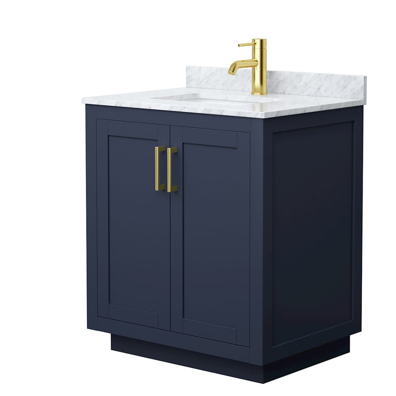 Miranda 30" Free Standing Single Basin Vanity Set with Cabinet and Marble Vanity Top - image 2