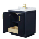 Miranda 30" Free Standing Single Basin Vanity Set with Cabinet and Marble Vanity Top - image 3