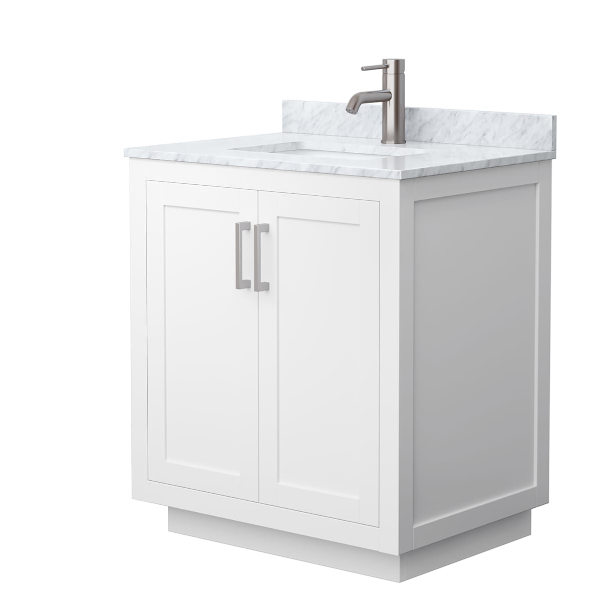 Miranda 30" Free Standing Single Basin Vanity Set with Cabinet and Marble Vanity Top