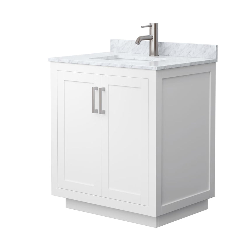 Miranda 30" Free Standing Single Basin Vanity Set with Cabinet and Marble Vanity Top - image 7