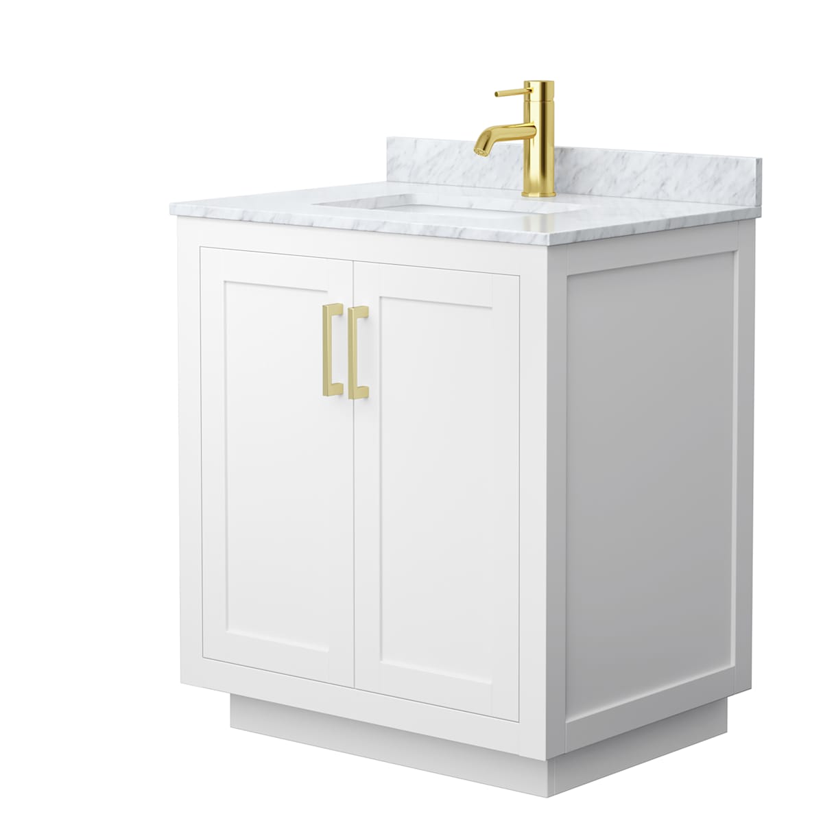 Miranda 30" Free Standing Single Basin Vanity Set with Cabinet and Marble Vanity Top