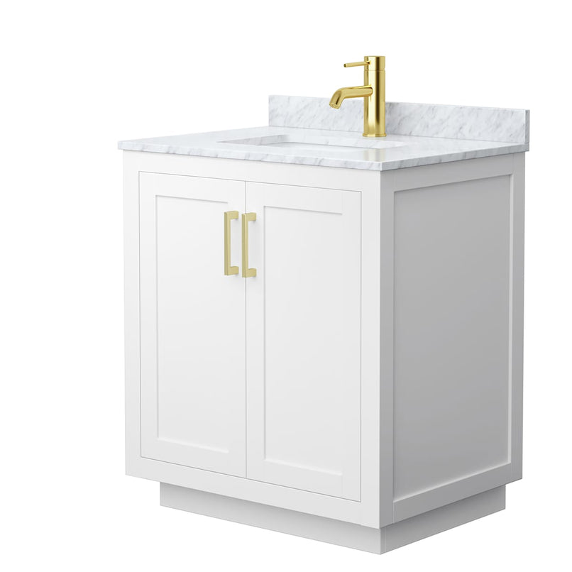 Miranda 30" Free Standing Single Basin Vanity Set with Cabinet and Marble Vanity Top - image 8