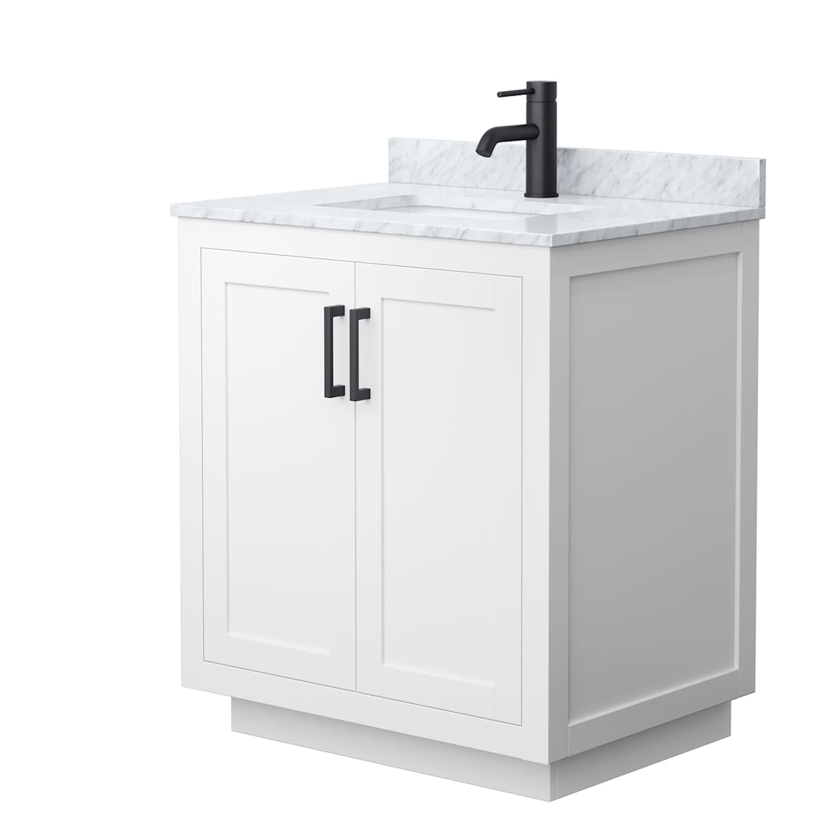 Miranda 30" Free Standing Single Basin Vanity Set with Cabinet and Marble Vanity Top