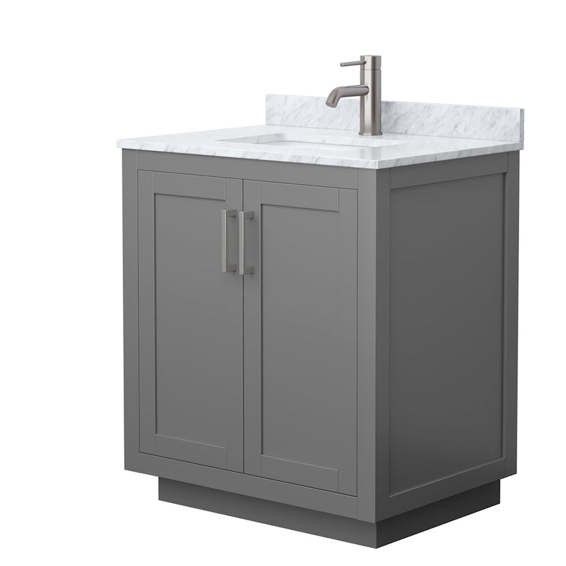 Miranda 30" Free Standing Single Basin Vanity Set with Cabinet and Marble Vanity Top - image 10