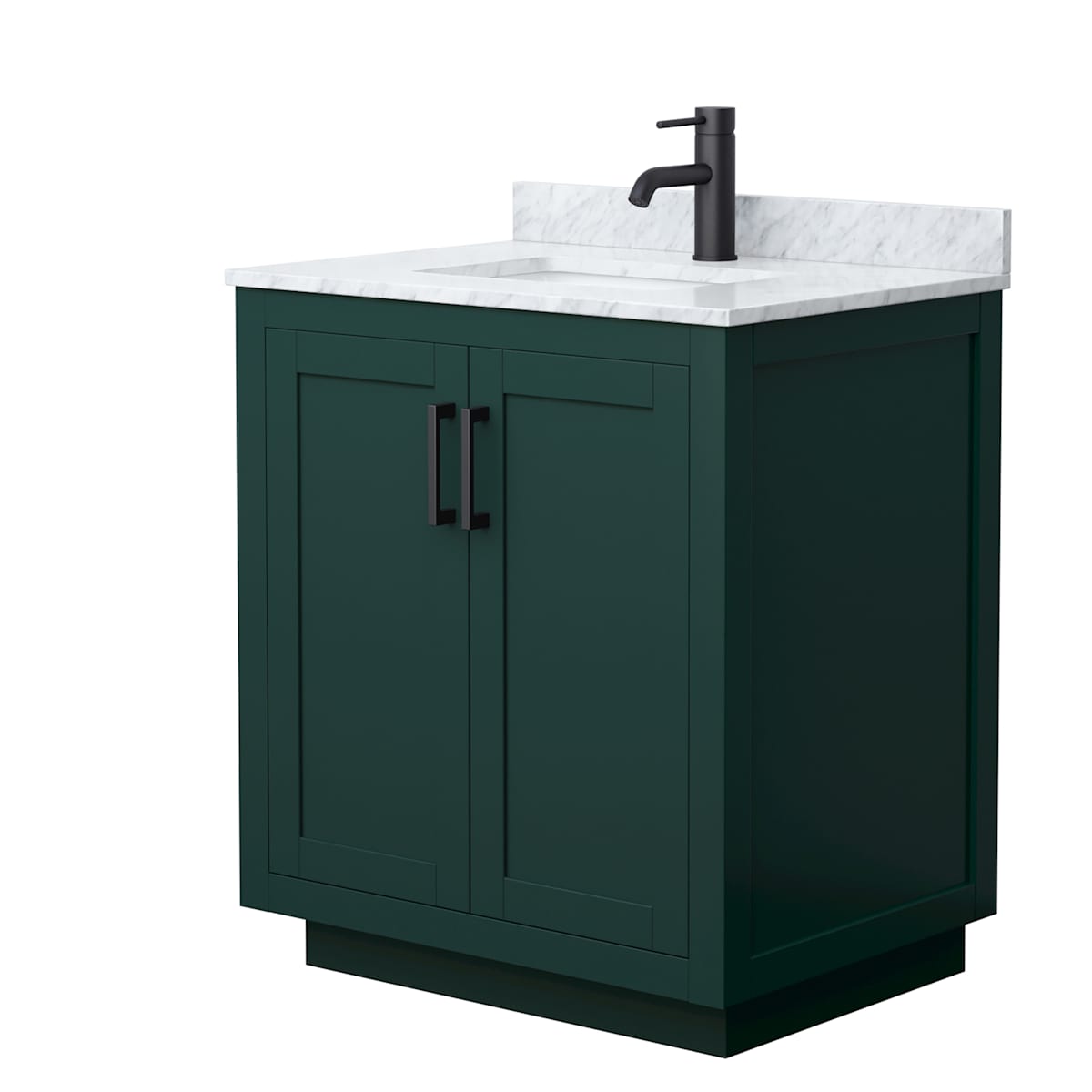 Miranda 30" Free Standing Single Basin Vanity Set with Cabinet and Marble Vanity Top