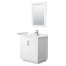 Miranda 30" Free Standing Single Basin Vanity Set with Cabinet, Cultured Marble Vanity Top, and Framed Mirror - image 9