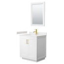 Miranda 30" Free Standing Single Basin Vanity Set with Cabinet, Cultured Marble Vanity Top, and Framed Mirror - image 14