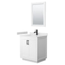 Miranda 30" Free Standing Single Basin Vanity Set with Cabinet, Cultured Marble Vanity Top, and Framed Mirror - image 15