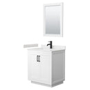 Miranda 30" Free Standing Single Basin Vanity Set with Cabinet, Cultured Marble Vanity Top, and Framed Mirror - image 16