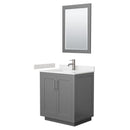 Miranda 30" Free Standing Single Basin Vanity Set with Cabinet, Cultured Marble Vanity Top, and Framed Mirror - image 18