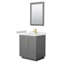 Miranda 30" Free Standing Single Basin Vanity Set with Cabinet, Cultured Marble Vanity Top, and Framed Mirror - image 21