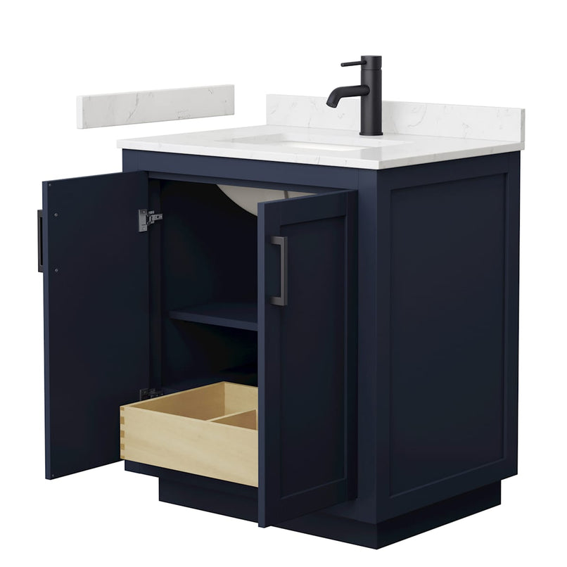 Miranda 30" Free Standing Single Basin Vanity Set with Cabinet and Cultured Marble Vanity Top - image 3