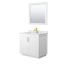 Miranda 36" Free Standing Single Basin Vanity Set with Cabinet, Marble Vanity Top, and Framed Mirror - image 9