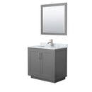Miranda 36" Free Standing Single Basin Vanity Set with Cabinet, Marble Vanity Top, and Framed Mirror - image 14