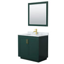 Miranda 36" Free Standing Single Basin Vanity Set with Cabinet, Marble Vanity Top, and Framed Mirror - image 18