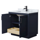Miranda 36" Free Standing Single Basin Vanity Set with Cabinet and Marble Vanity Top - image 3
