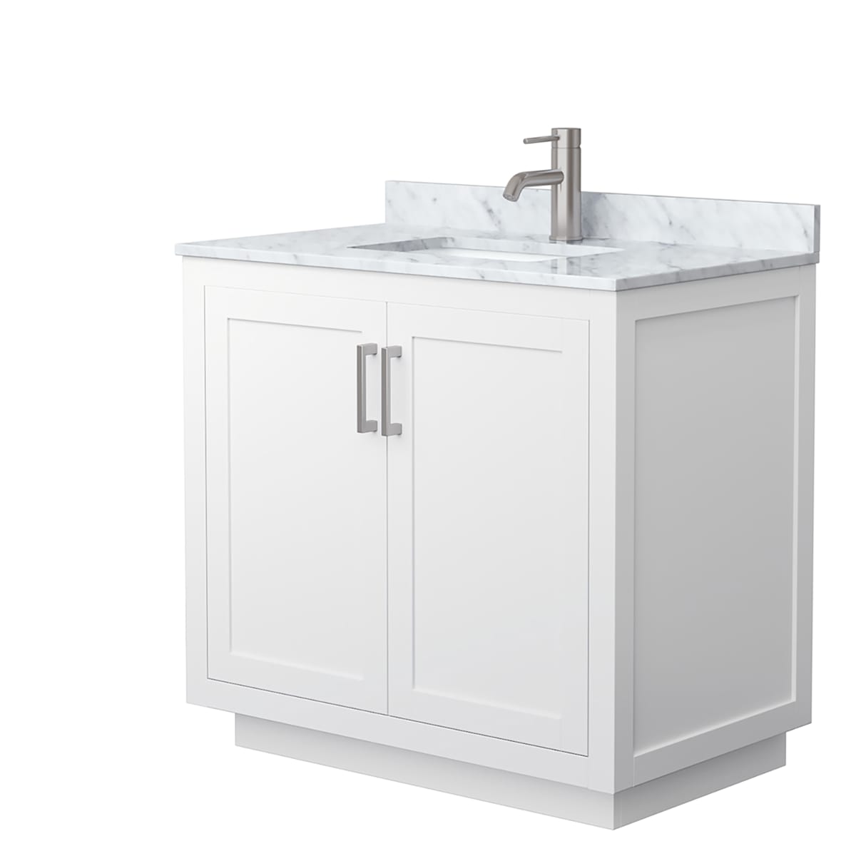 Miranda 36" Free Standing Single Basin Vanity Set with Cabinet and Marble Vanity Top