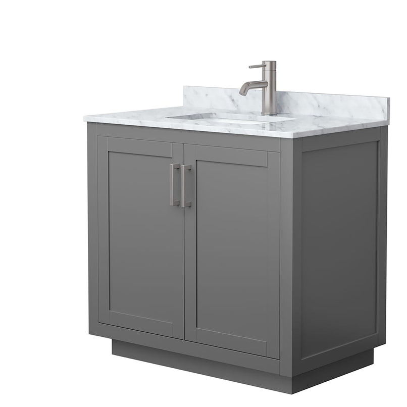 Miranda 36" Free Standing Single Basin Vanity Set with Cabinet and Marble Vanity Top - image 10