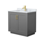Miranda 36" Free Standing Single Basin Vanity Set with Cabinet and Marble Vanity Top - image 12