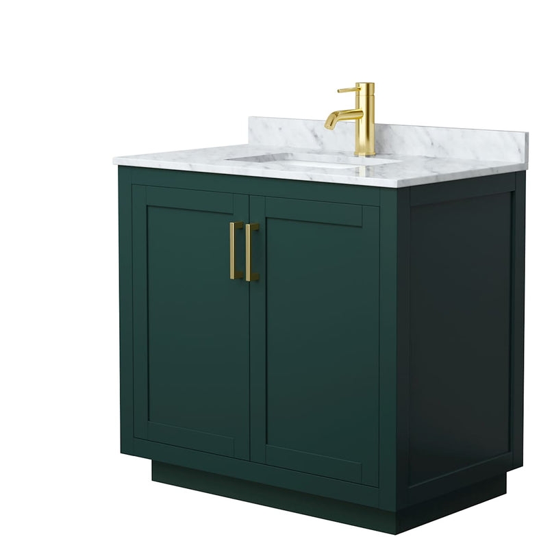 Miranda 36" Free Standing Single Basin Vanity Set with Cabinet and Marble Vanity Top - image 14