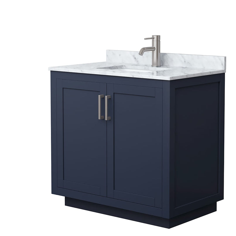 Miranda 36" Free Standing Single Basin Vanity Set with Cabinet and Marble Vanity Top - image 16