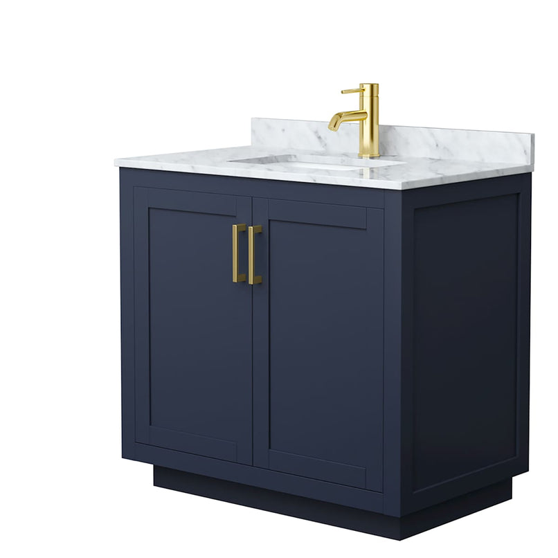 Miranda 36" Free Standing Single Basin Vanity Set with Cabinet and Marble Vanity Top - image 17