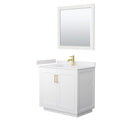 Miranda 36" Free Standing Single Basin Vanity Set with Cabinet, Cultured Marble Vanity Top, and Framed Mirror - image 11