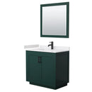 Miranda 36" Free Standing Single Basin Vanity Set with Cabinet, Cultured Marble Vanity Top, and Framed Mirror - image 20