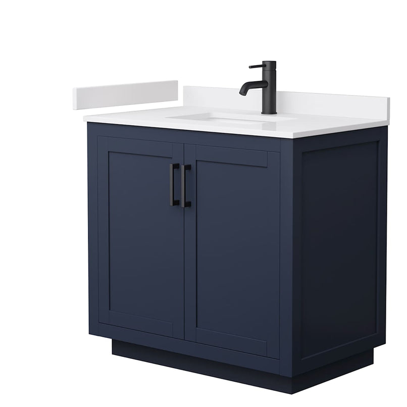Miranda 36" Free Standing Single Basin Vanity Set with Cabinet and Cultured Marble Vanity Top - image 7