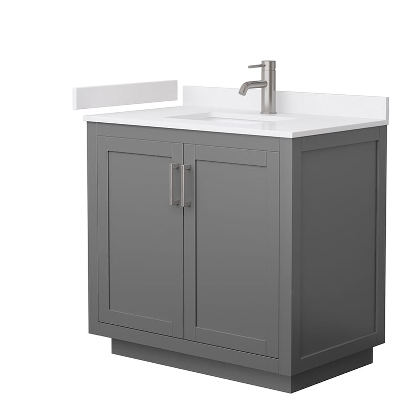 Miranda 36" Free Standing Single Basin Vanity Set with Cabinet and Cultured Marble Vanity Top - image 15