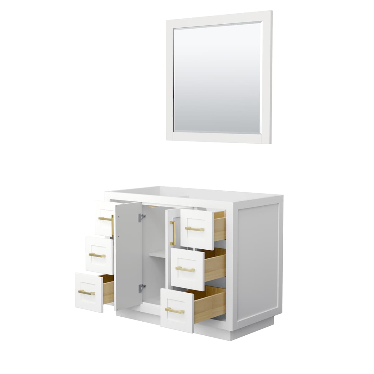 Miranda 42" Single Free Standing Vanity Cabinet - Less Vanity Top