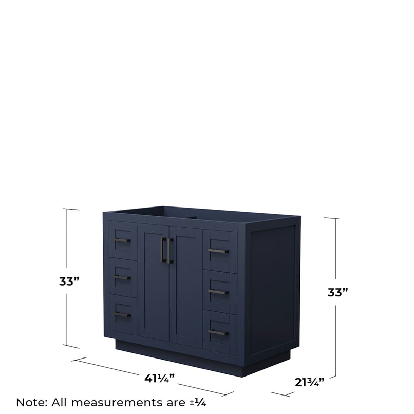 Miranda 42" Single Free Standing Vanity Cabinet Only - Less Vanity Top - image 3