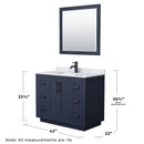 Miranda 42" Free Standing Single Basin Vanity Set with Cabinet, Marble Vanity Top, and Framed Mirror - image 6