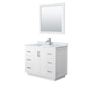Miranda 42" Free Standing Single Basin Vanity Set with Cabinet, Marble Vanity Top, and Framed Mirror - image 8