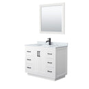 Miranda 42" Free Standing Single Basin Vanity Set with Cabinet, Marble Vanity Top, and Framed Mirror - image 10