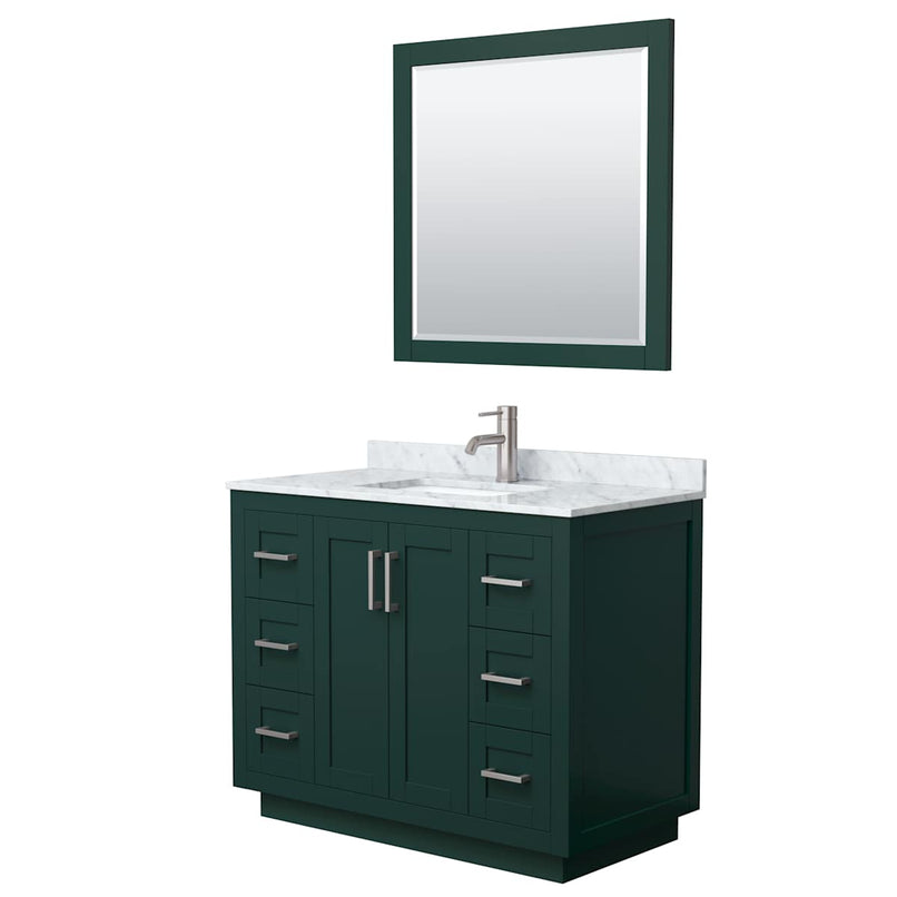 Miranda 42" Free Standing Single Basin Vanity Set with Cabinet, Marble Vanity Top, and Framed Mirror - image 17
