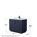 Miranda 42" Free Standing Single Basin Vanity Set with Cabinet and Marble Vanity Top - image 5